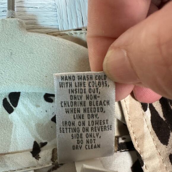 Chico’s women’s lightweight Jacket tropical print brown tan gold coastal grandma - Picture 4 of 10